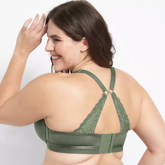 Cacique Smooth Lightly Lined Balconette Bra With Convertible Lace Back Size 40G - Picture 1 of 11